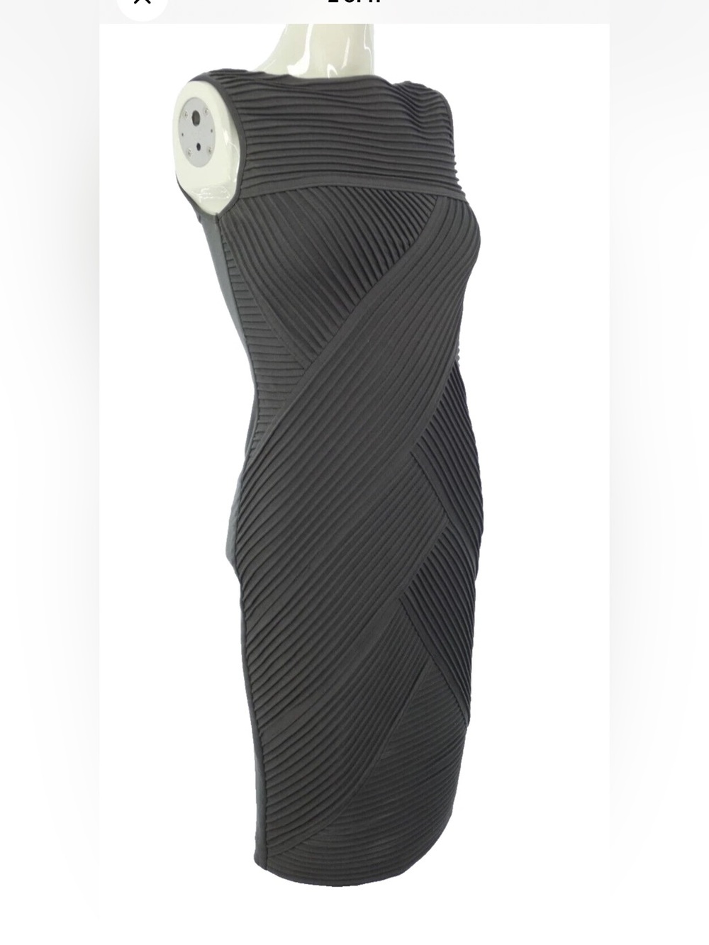 Catherine Malandrino Grey Textured Sleeveless Dress